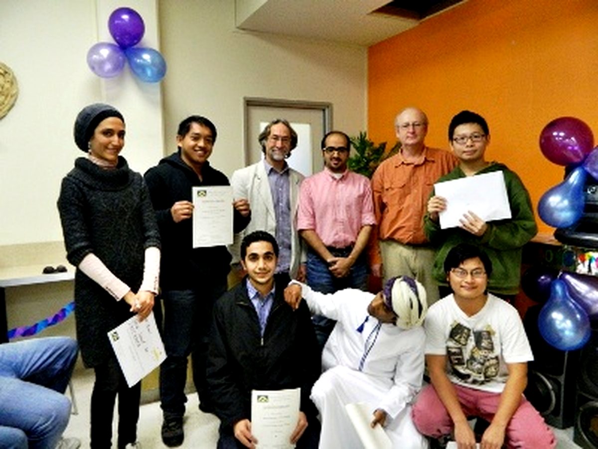 WIE students celebrating completion with certificates