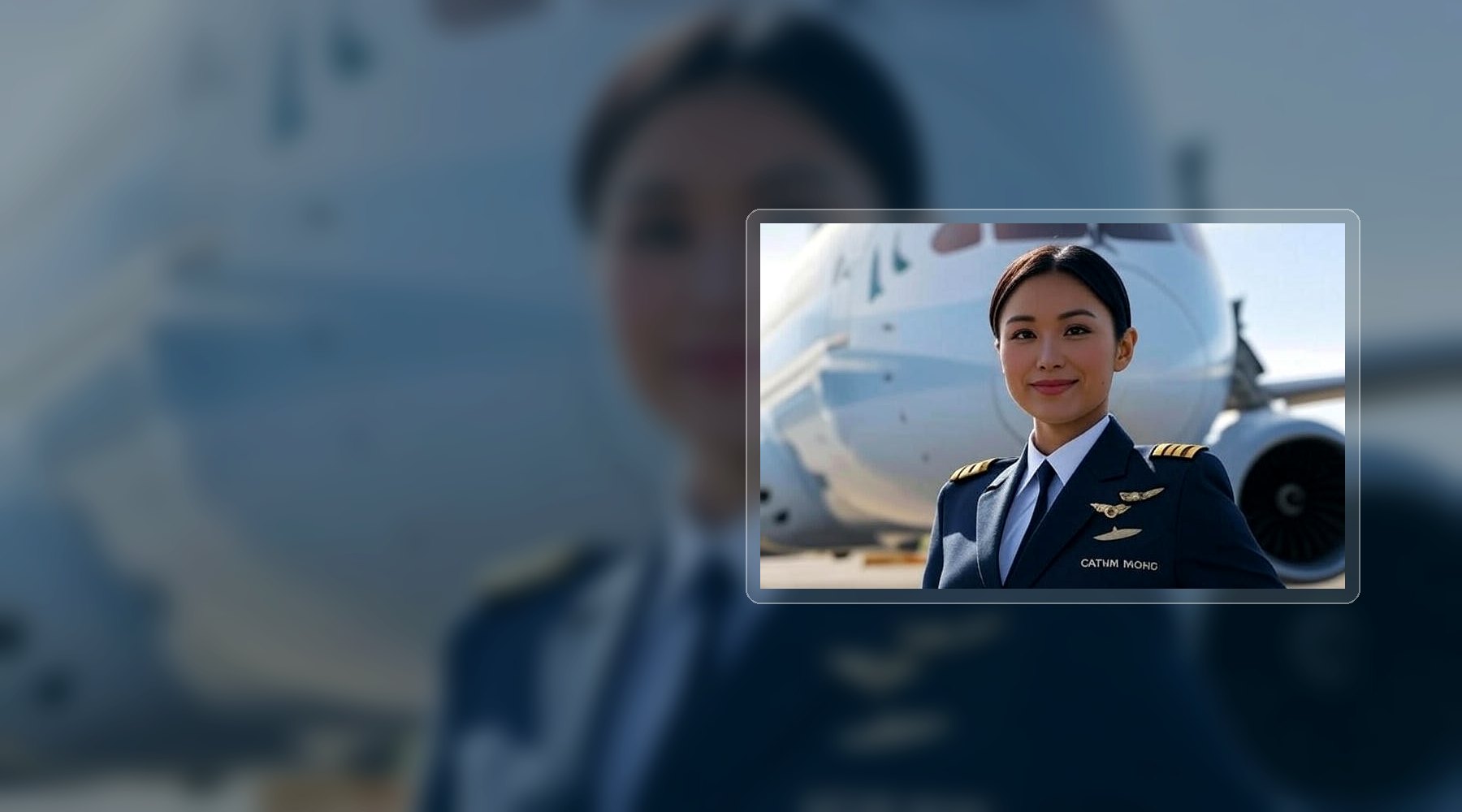 Airline pilot standing in front of an aircraft